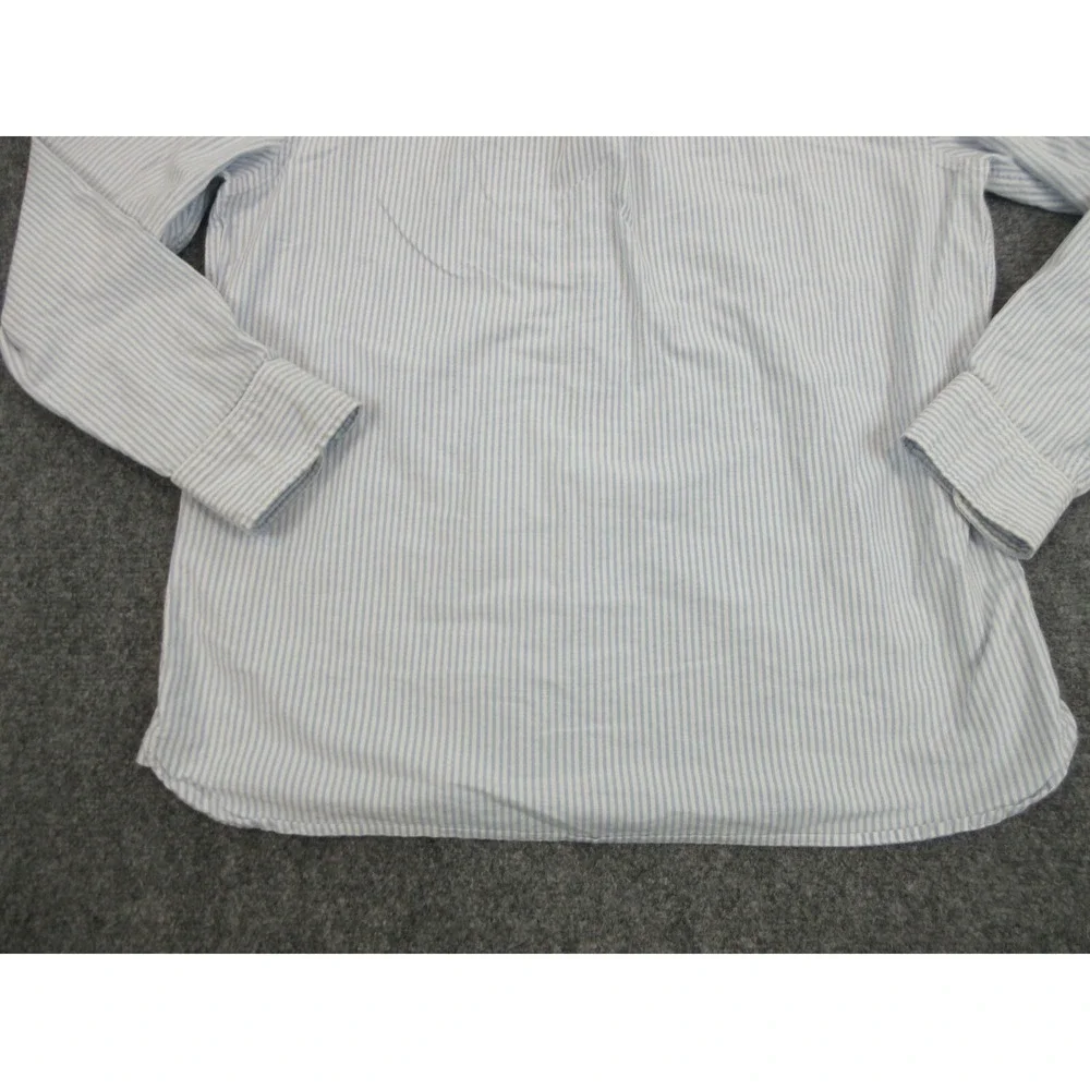 Banana Republic Shirt Mens L Blue Striped Cotton Long Sleeve Button Down Casual